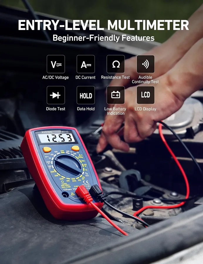 AstroAI AM33D Digital Multimeter (2000-Count)