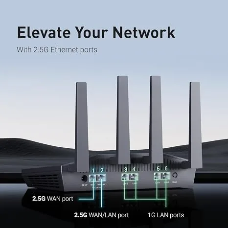 GL.iNet Flint 2 (GL-MT6000) Wi-Fi 6 Gigabit Router