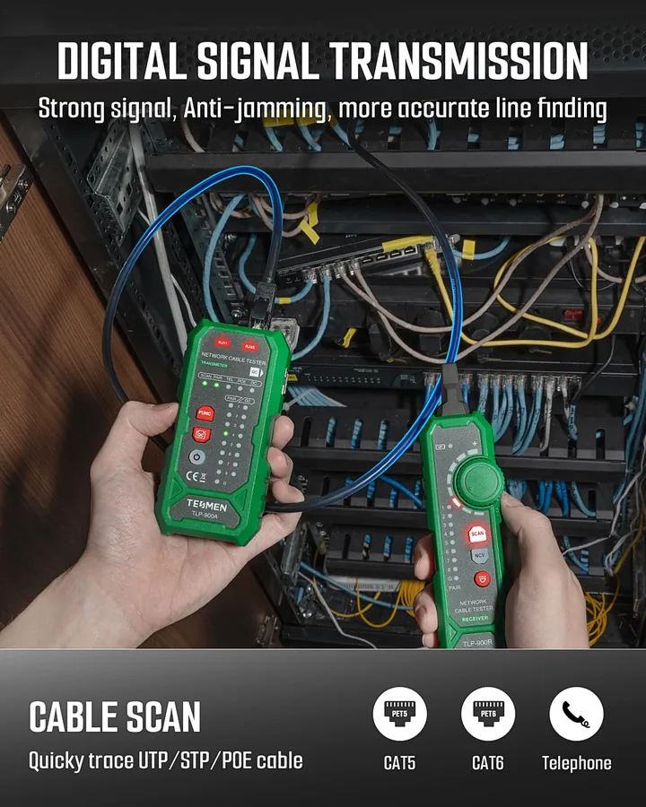 TESMEN Network Cable Tester & Tone Generator Kit
