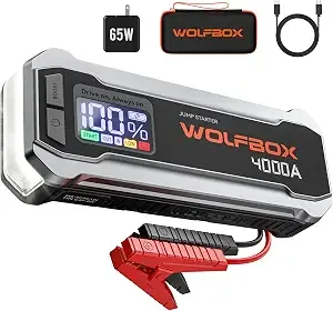 4000A Portable Car Jump Starter (65W USB-C)